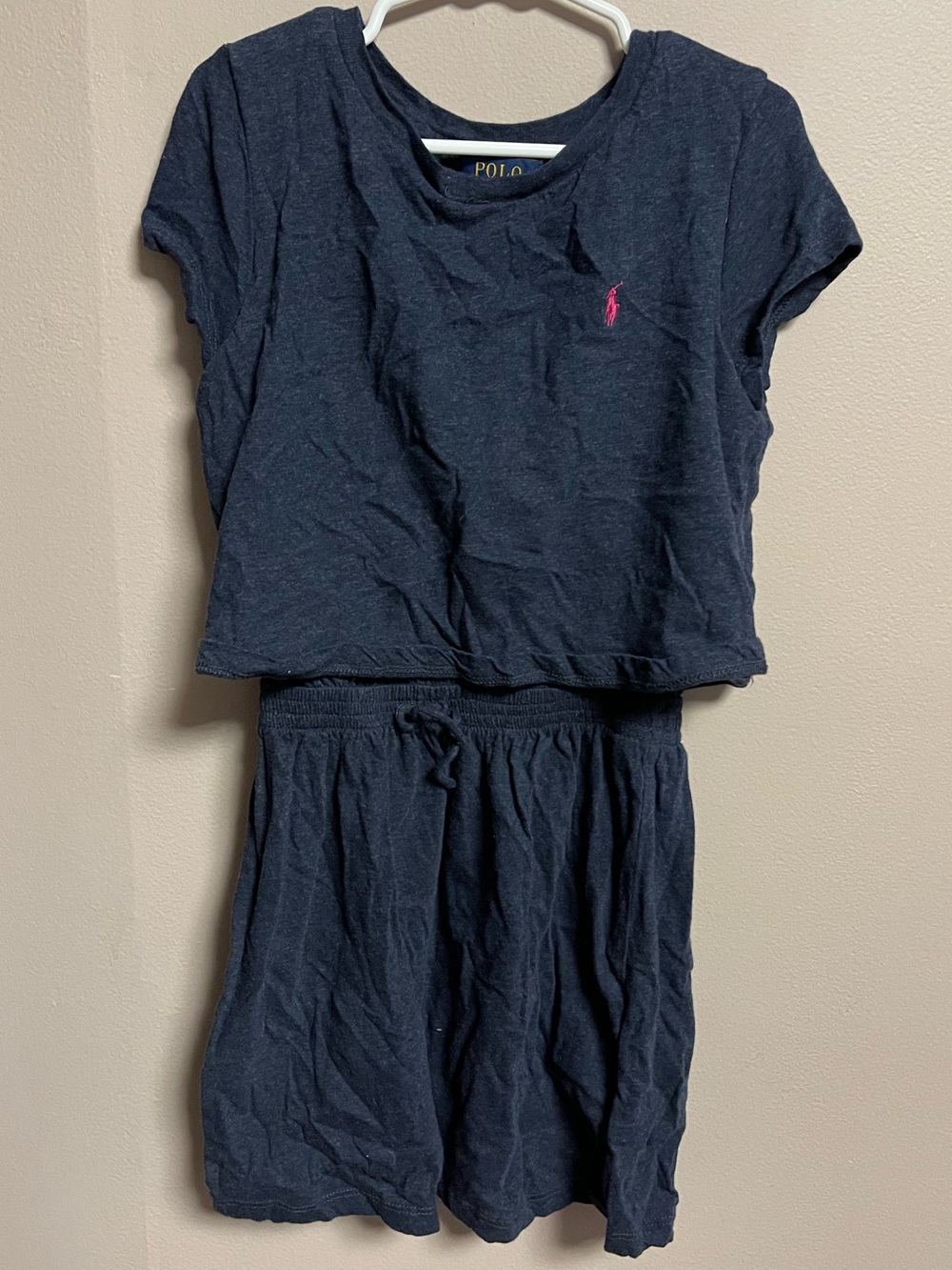Girls Polo Ralph Lauren Navy Jumpsuit. Size 6X